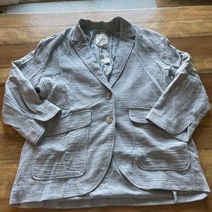 Madewell Light Blue Relaxed Larsen Blazer in Windowpane